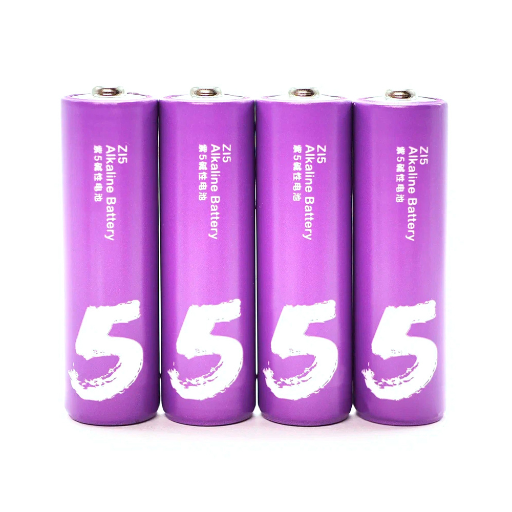 Батарейки алкалиновые ZMI Rainbow Zi5, AA, 4 шт., фиолетовые